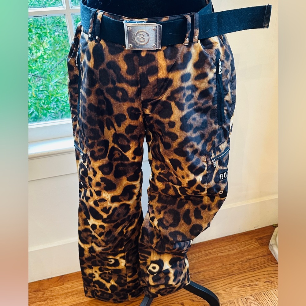 NEW BOGNER WOMEN’S LEOPARD SKI PANTS! ⛷️🎿 ALPINE LUXURY IN 1OL NWOT.